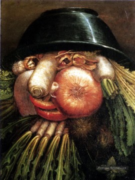 nature morte fruits légumes morts marché Tableau Peinture - Les légumes Giuseppe Arcimboldo